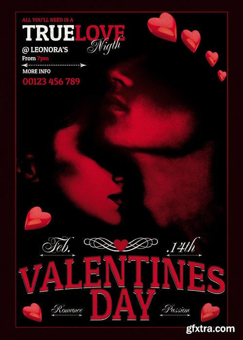 Flyer Template - Valentines Day PSD