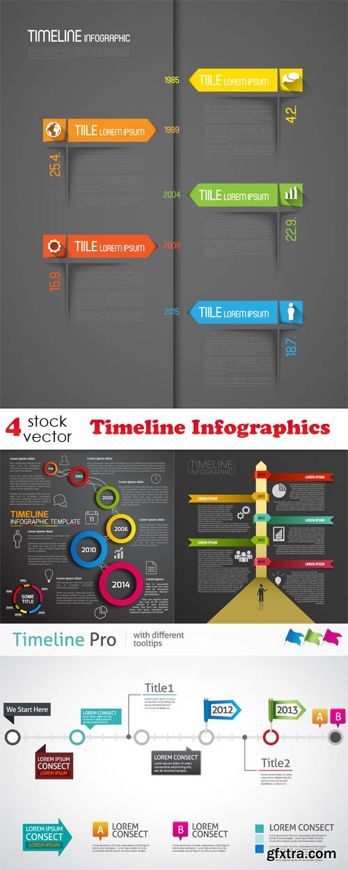 Vectors - Timeline Infographics