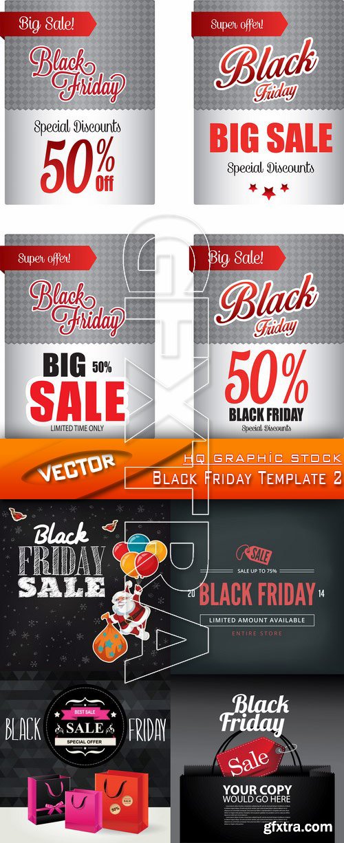 Stock Vector - Black Friday Template 2