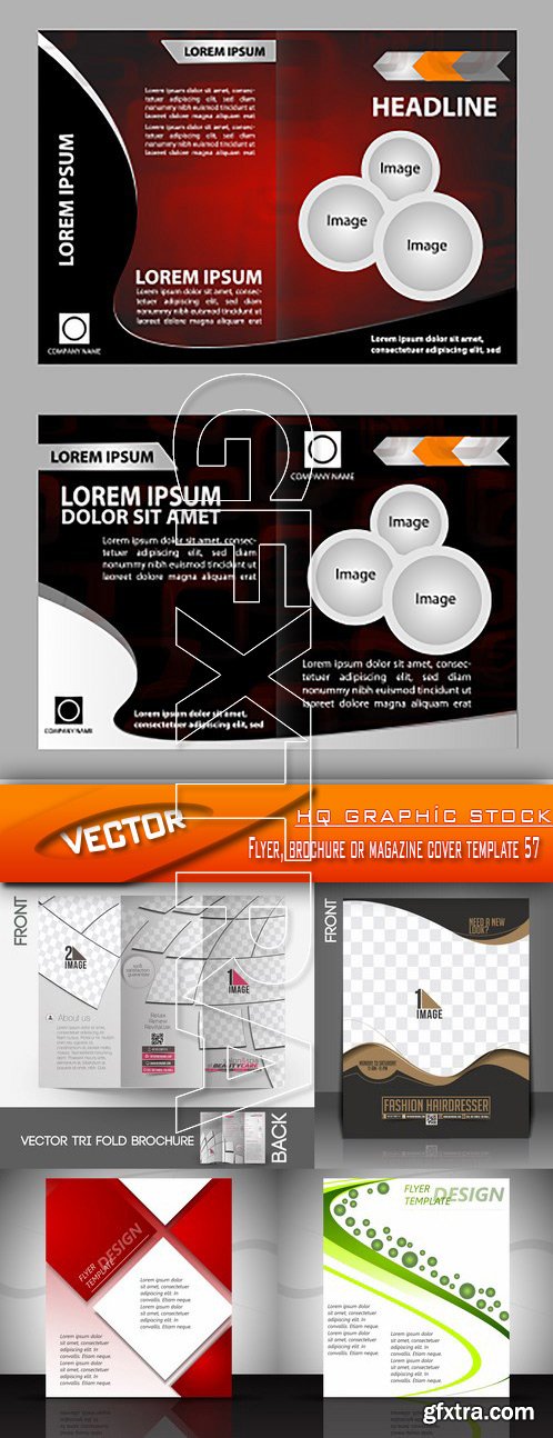 Stock Vector - Flyer, brochure or magazine cover template 57