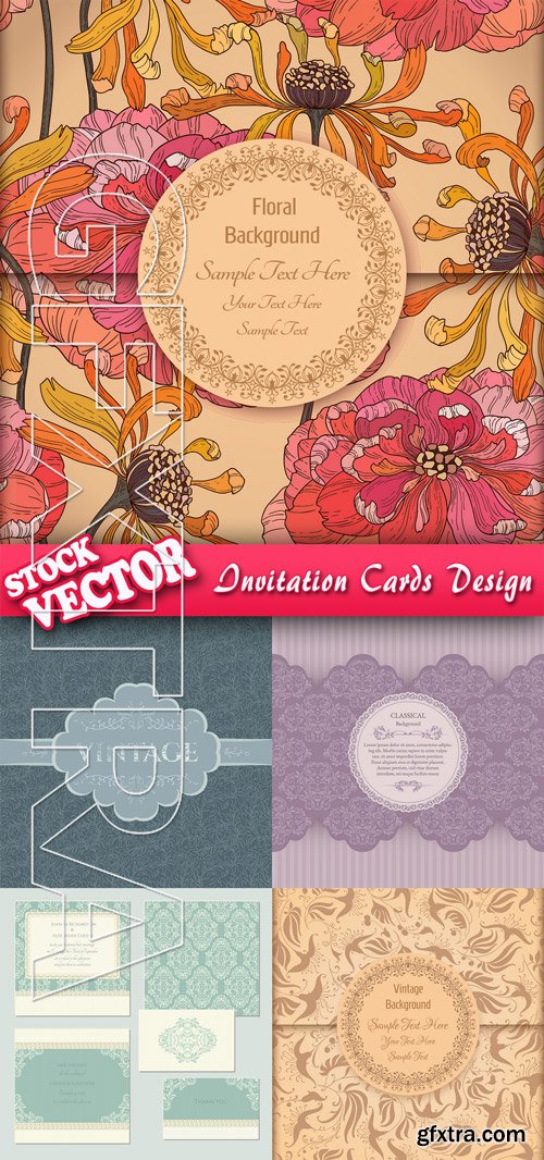 Stock Vector - Invitation Cards Design