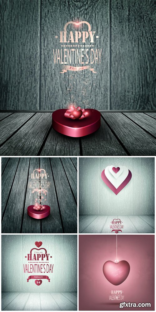 Valentine\'s Day, hearts, vector backgrounds