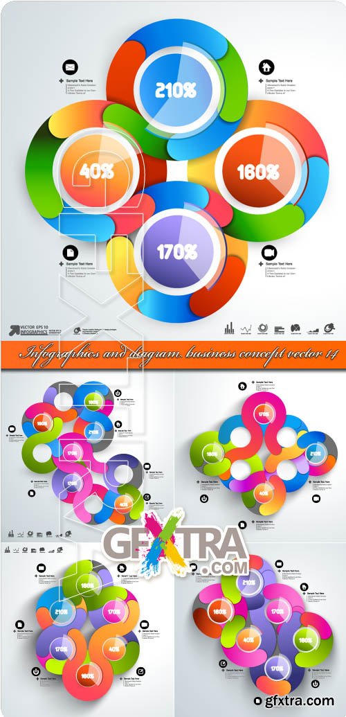 Infographics and diagram business concept vector 14