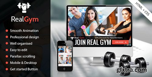 ThemeForest - RealGym - Health And Fitness HTML Template - RIP