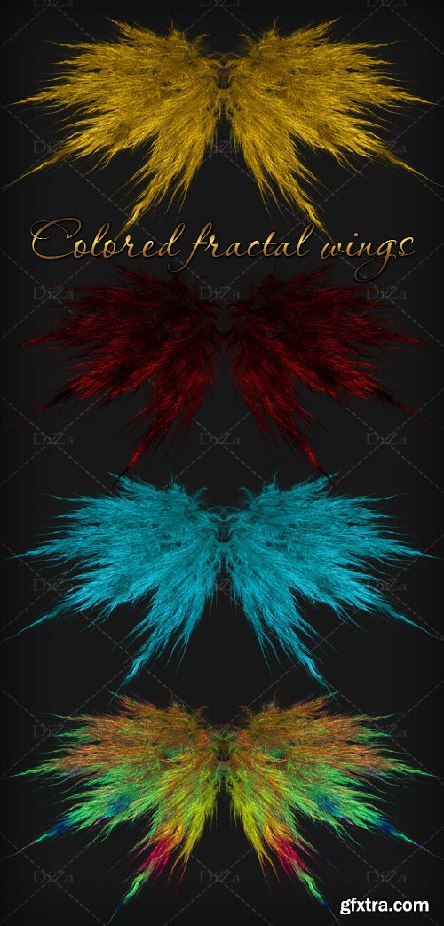 Colored fractal wings