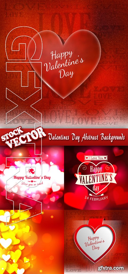 Stock Vector - Valentines Day Abstract Backgrounds