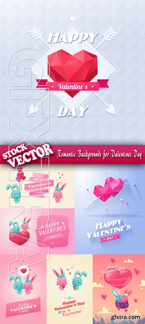 Stock Vector - Romantic Backgrounds for Valentines Day