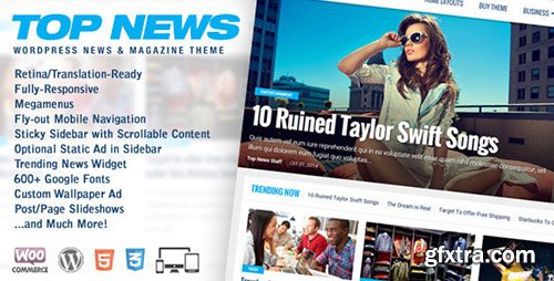 ThemeForest - Top News v1.04 - Wordpress News & Magazine Theme