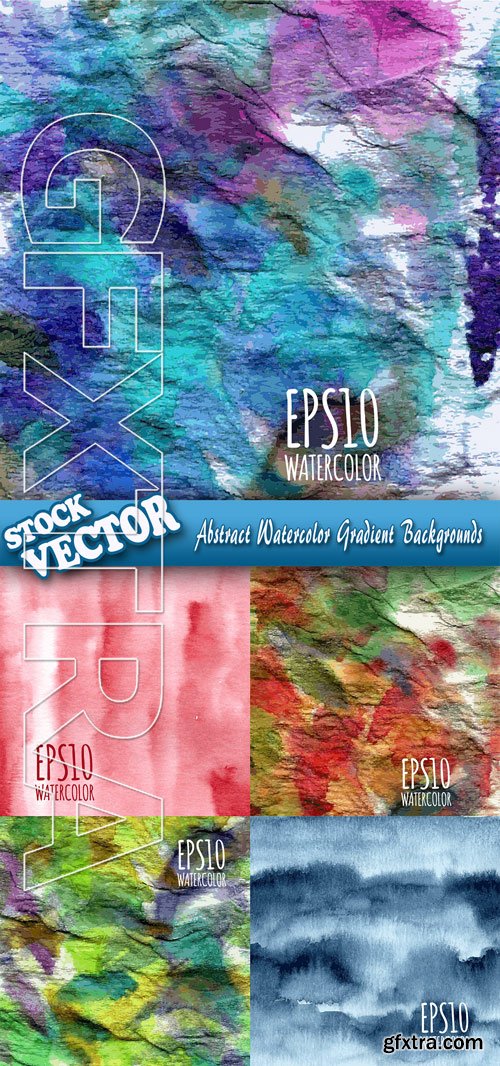 Stock Vector - Abstract Watercolor Gradient Backgrounds
