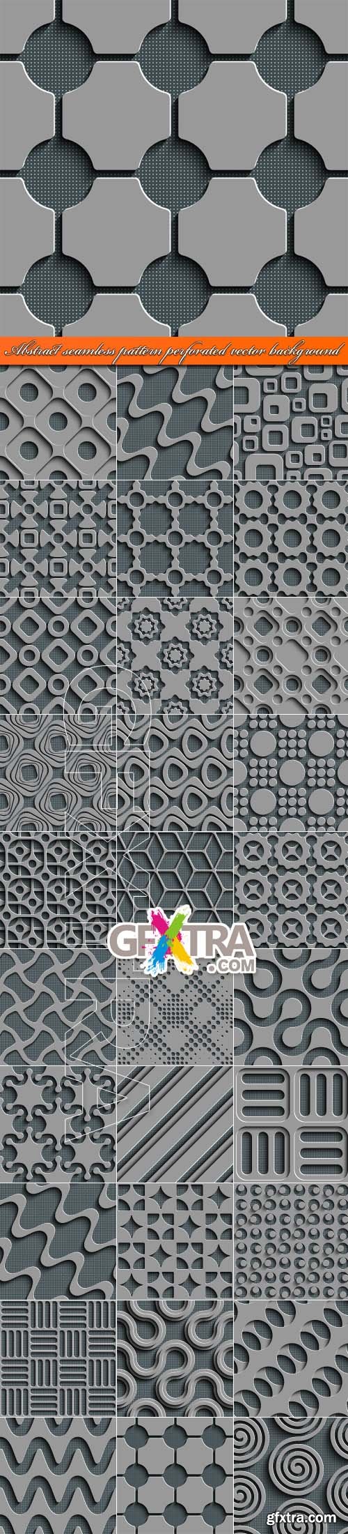 Abstract seamless pattern perforated vector background
