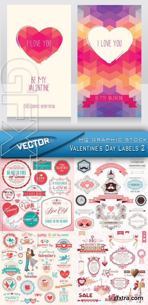 Stock Vector - Valentine\'s Day Labels 2