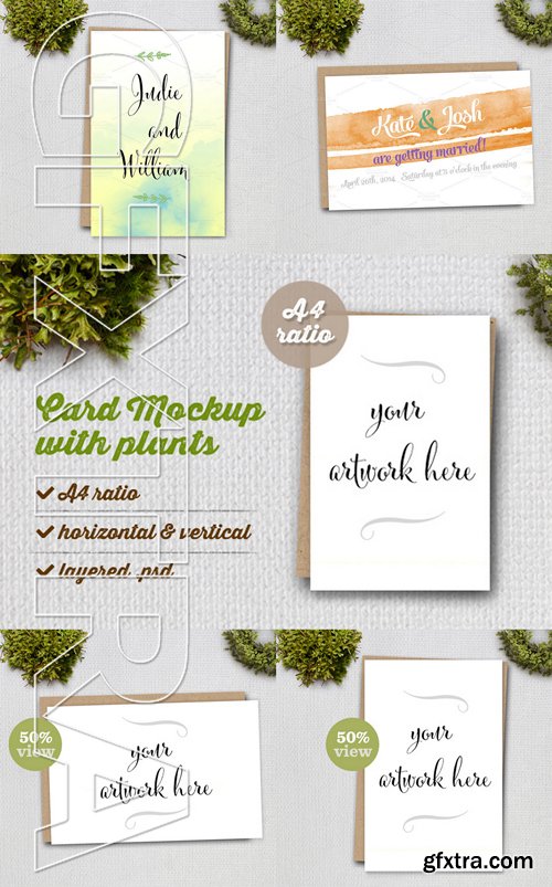 CM - Card Mockup with Plants