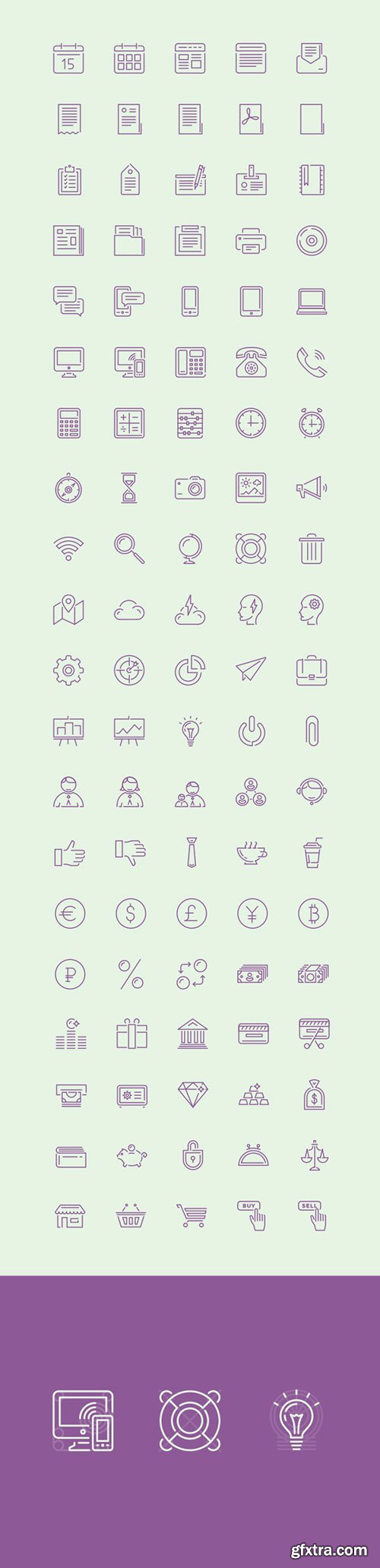 AI, EPS, PDF Vector Web Icons - Puppets - 100 Stroke Icons 2015