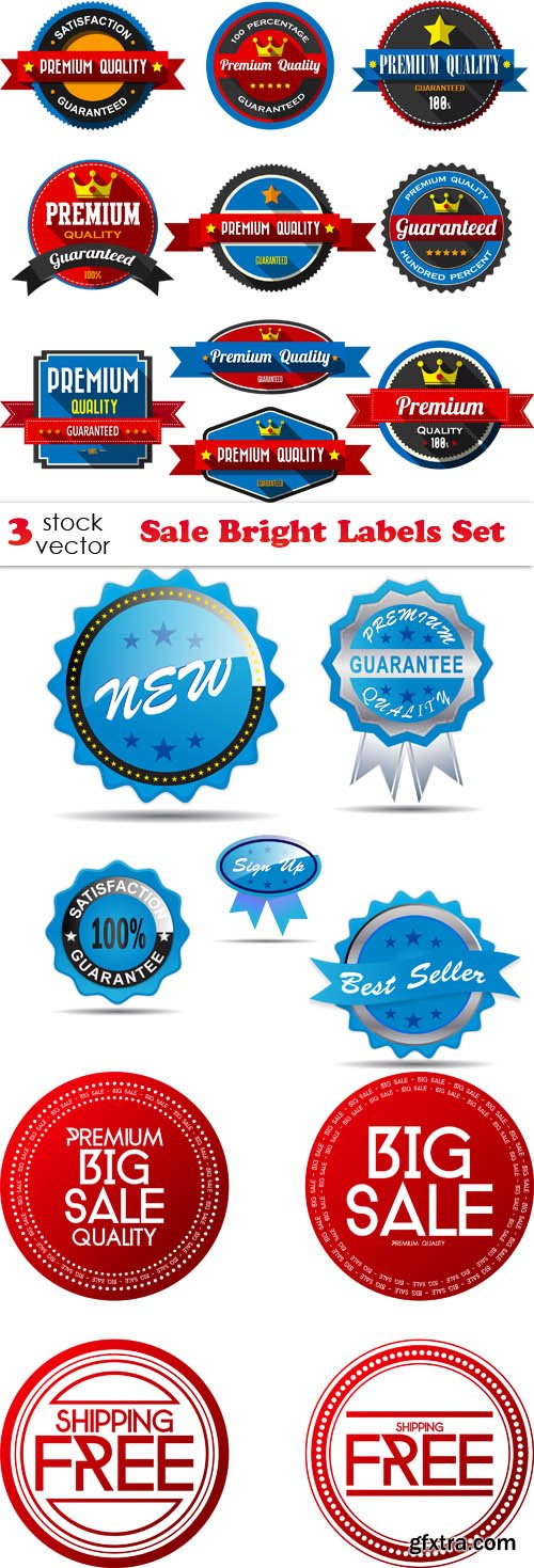 Vectors - Sale Bright Labels Set