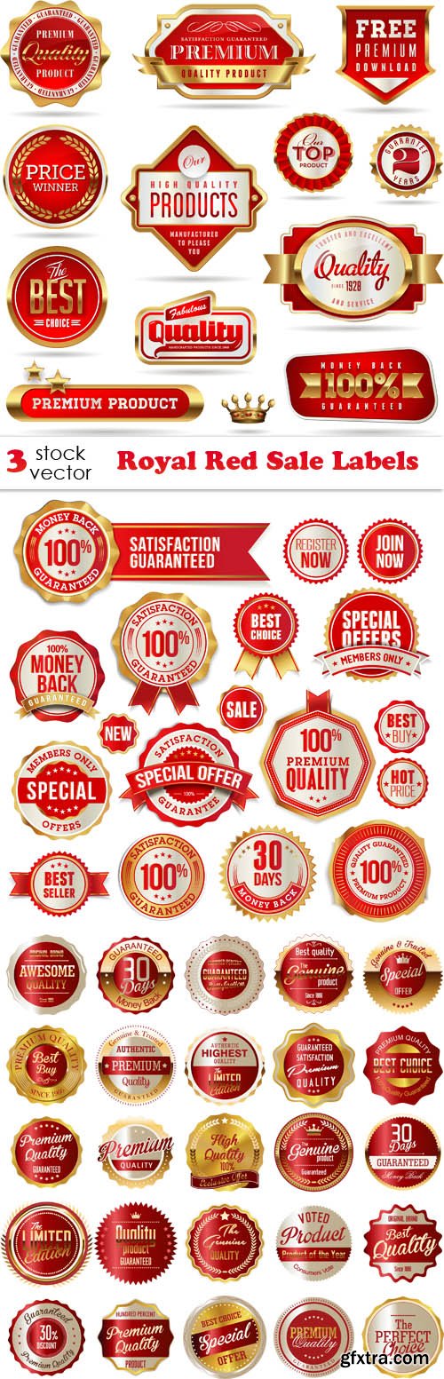Vectors - Royal Red Sale Labels