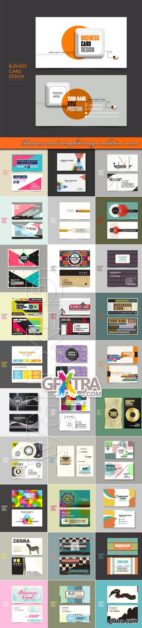 Business cards template design collection vector