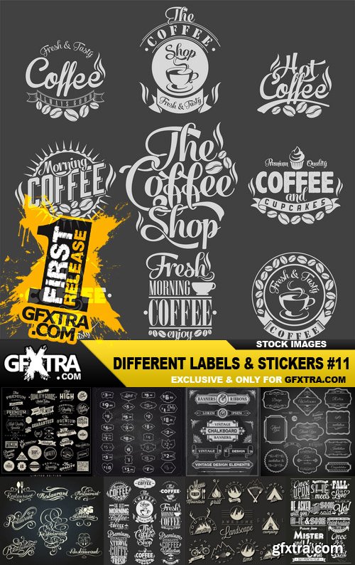 Different Labels & Stickers #11 - 25 Vector