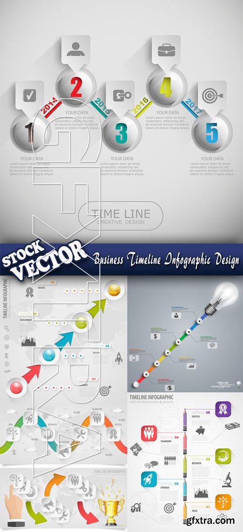 Stock Vector - Business Timeline Infographic Design