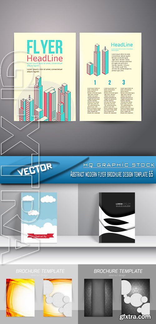 Stock Vector - Abstract modern flyer brochure design template 65
