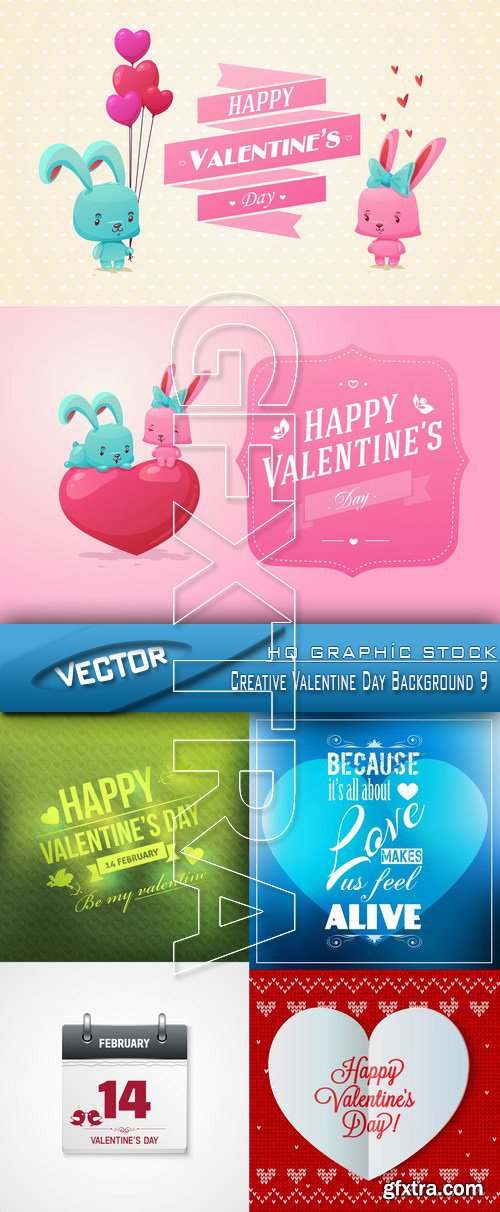Stock Vector - Creative Valentine Day Background 9