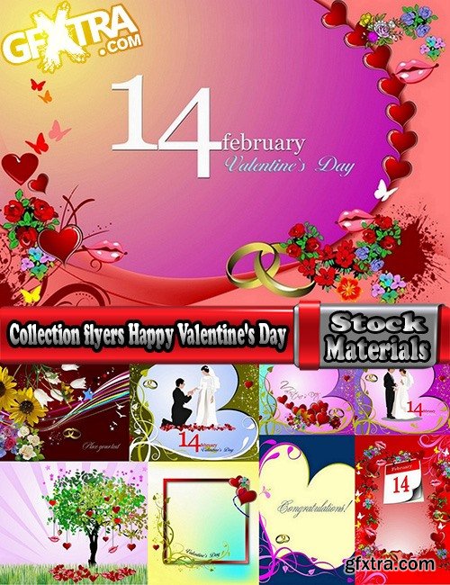 Collection flyers Happy Valentine\'s Day #5-25 Eps