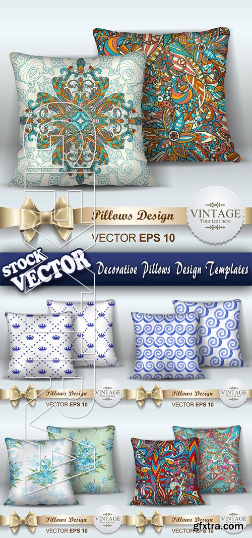 Stock Vector - Decorative Pillows Design Templates