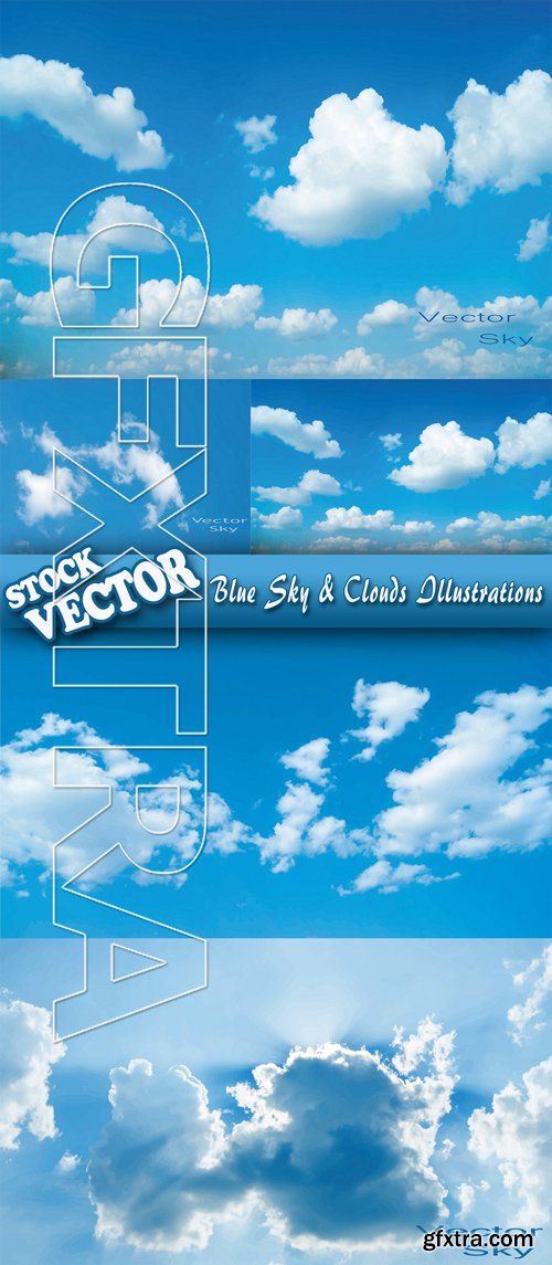 Stock Vector - Blue Sky & Clouds Illustrations