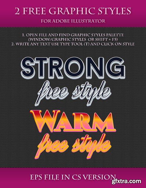 Strong & Warm Styles for Adobe Illustrator