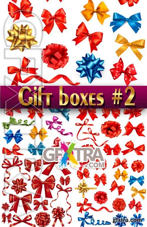 Gift Boxes and bows #2 - Stock Vector