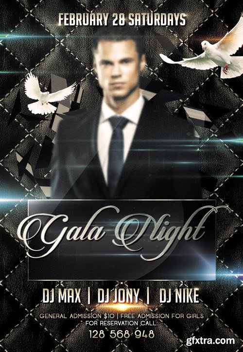 Gala Night Flyer PSD Template