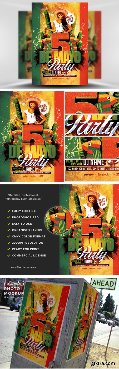 Mexican Party Flyer Template