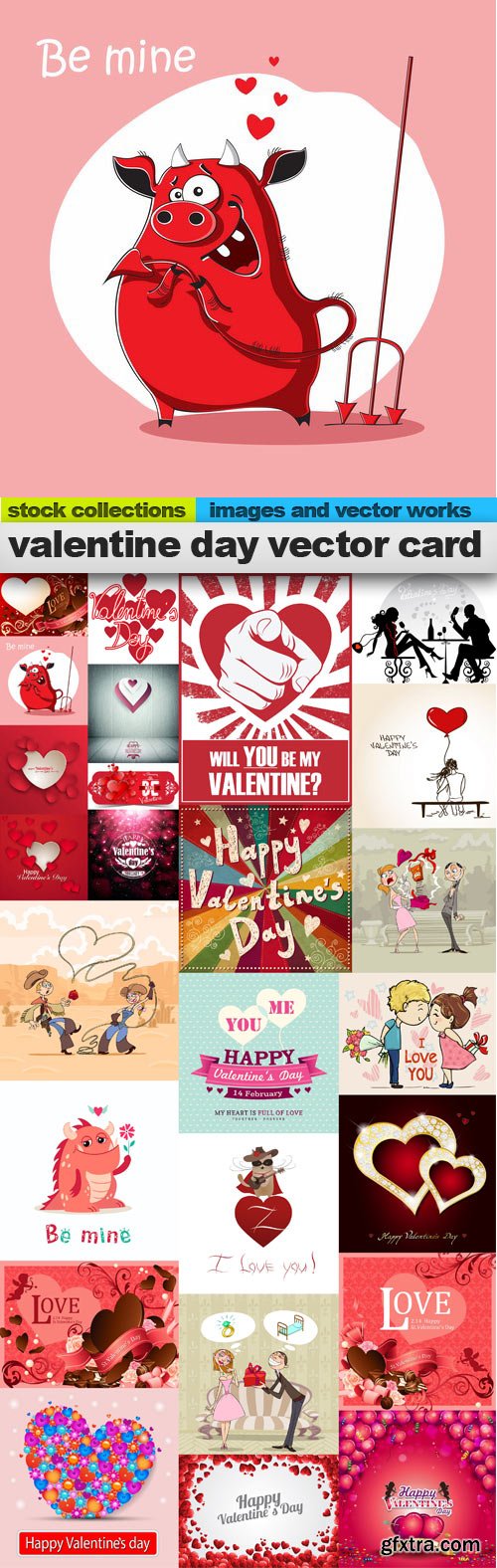 Valentine day vector card,25 x EPS