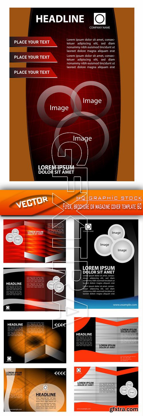 Stock Vector - Flyer, brochure or magazine cover template 60