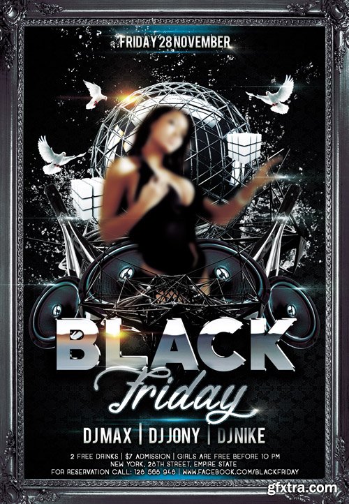 Black Friday 3 Flyer PSD Template