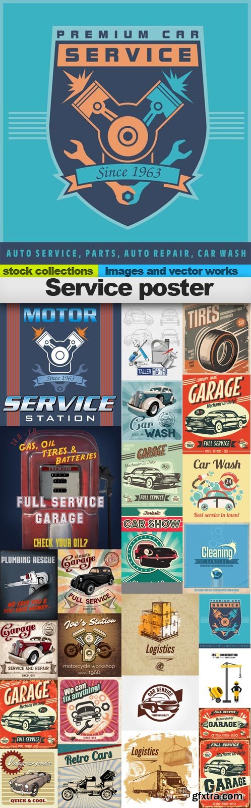 Service poster,25 x EPS