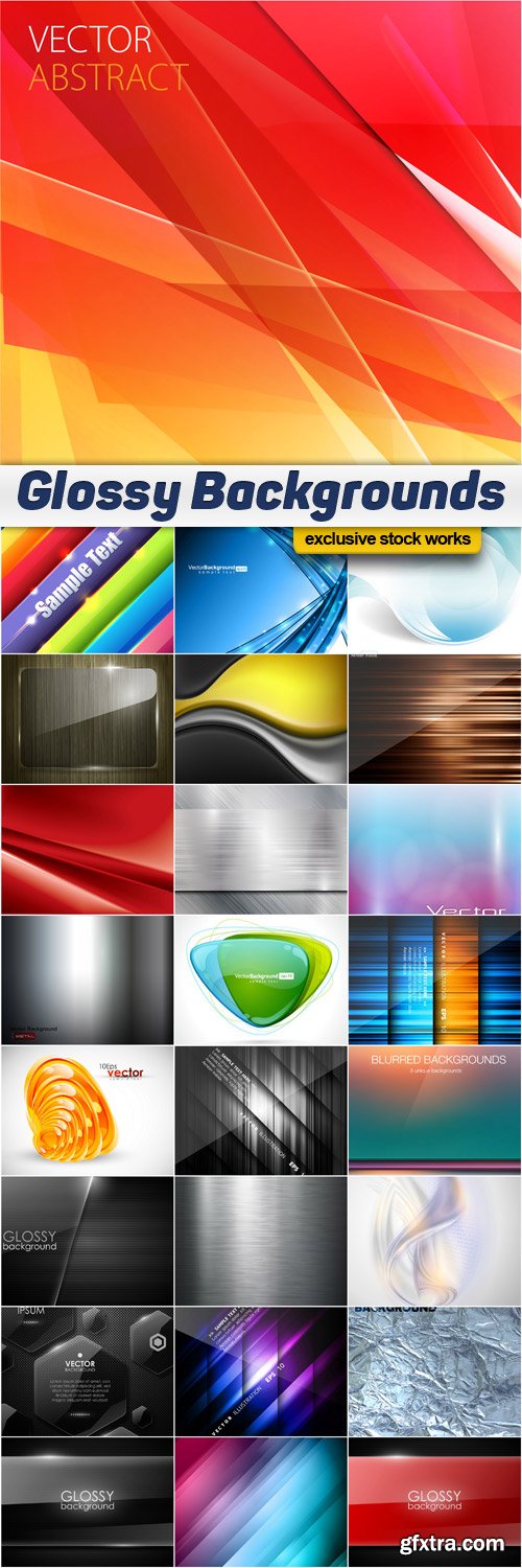 Glossy Vector Backgrounds - 25x EPS