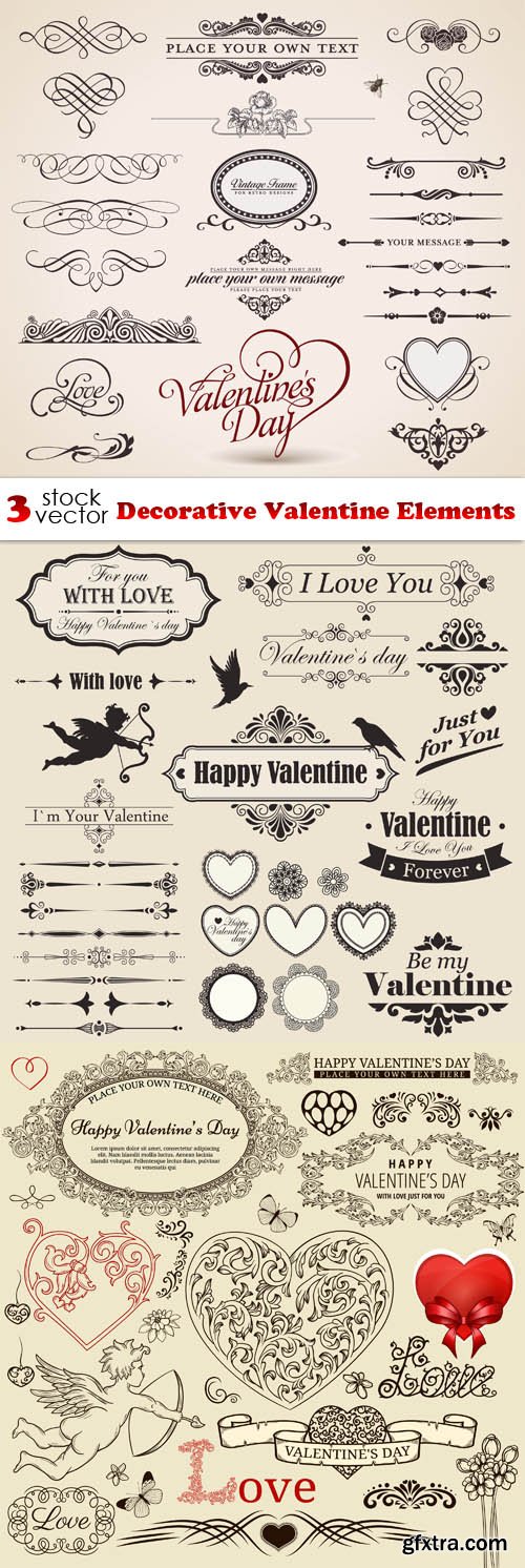 Vectors - Decorative Valentine Elements