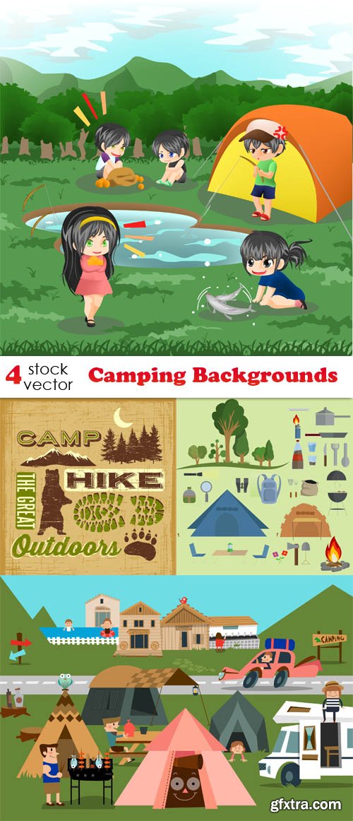 Vectors - Camping Backgrounds