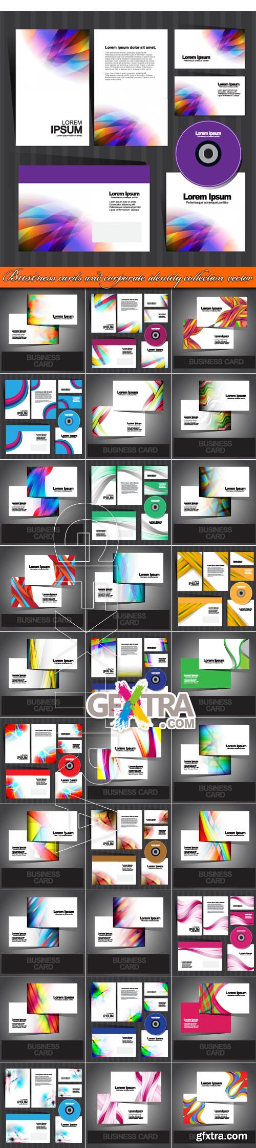 Business cards and corporate identity collection vector