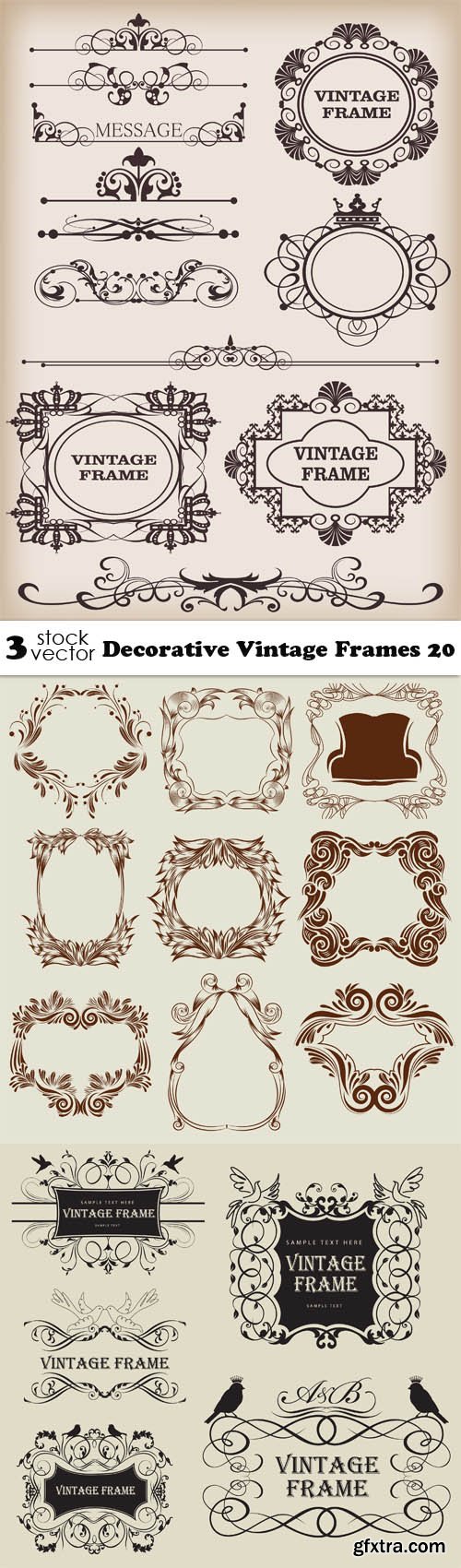 Vectors - Decorative Vintage Frames 20
