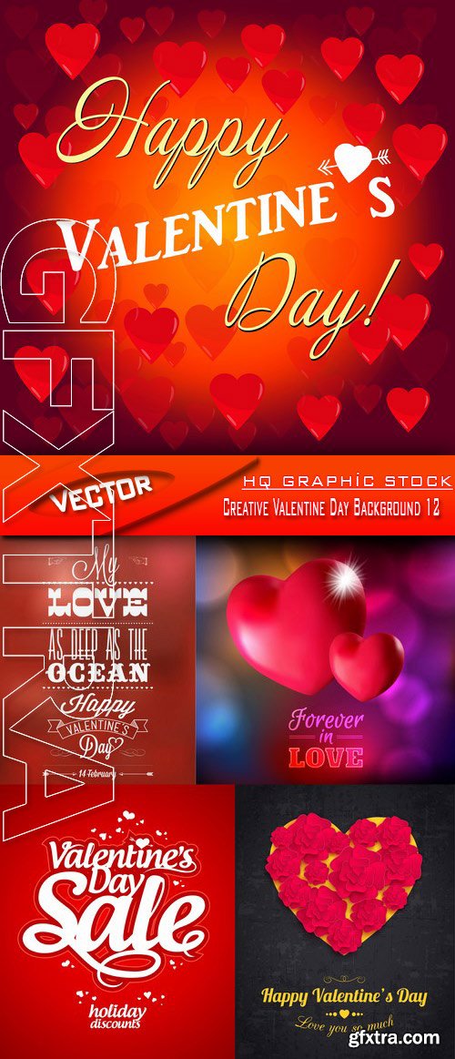 Stock Vector - Creative Valentine Day Background 12