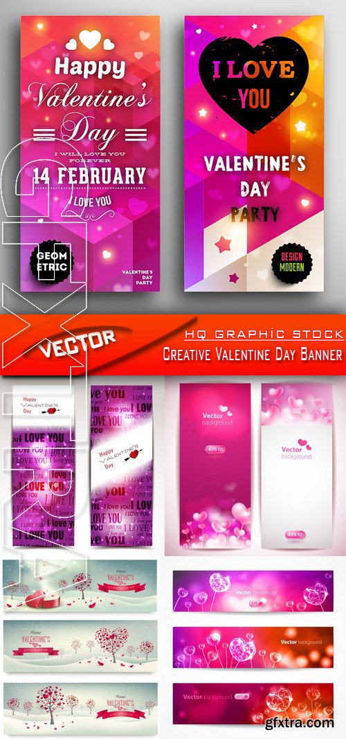 Stock Vector - Creative Valentine Day Banner