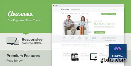 Awesome - One Page Business Portfolio WordPress Theme