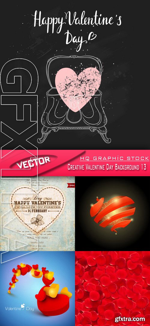 Stock Vector - Creative Valentine Day Background 13