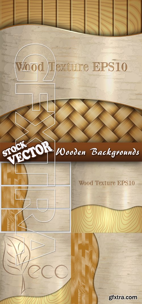 Stock Vector - Wooden Backgrounds