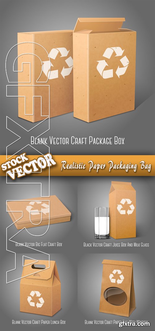 Stock Vector - Realistic Paper Packaging Bag
