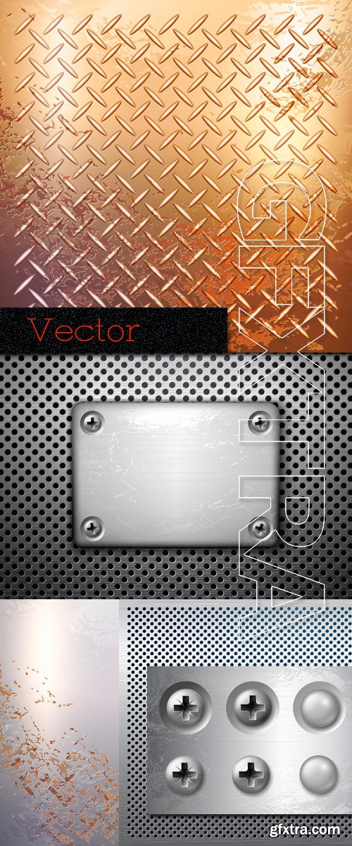 Metal, a rzhavchik and screws in Vector
