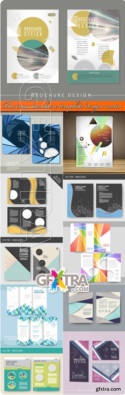 Business brochure template design vector