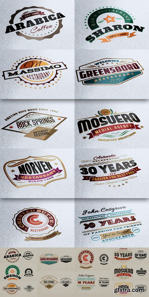 CM - 10 Retro Signs or Banners