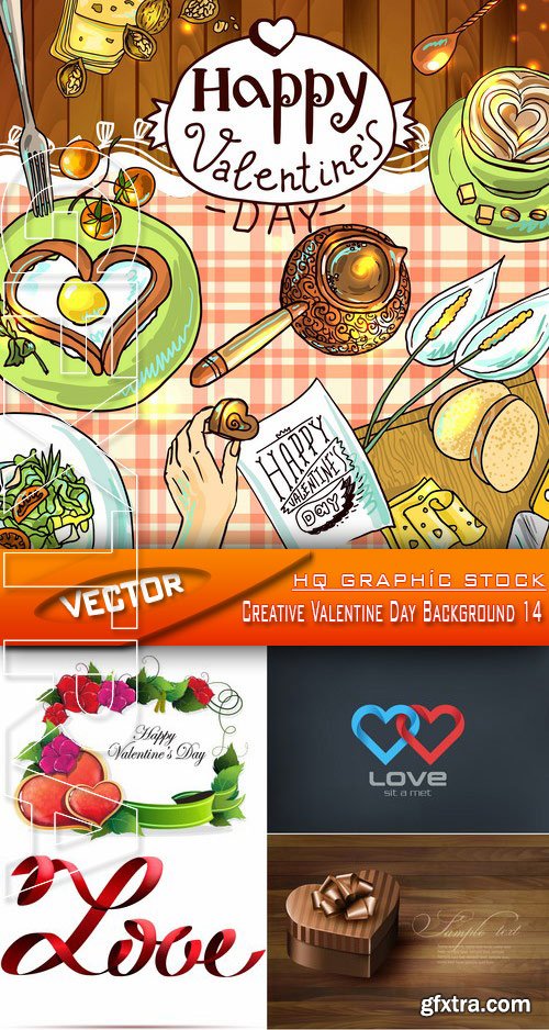 Stock Vector - Creative Valentine Day Background 14
